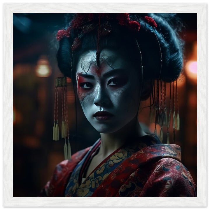 Museum-Quality Matte Paper Wooden Framed Poster - Allure of a Geisha