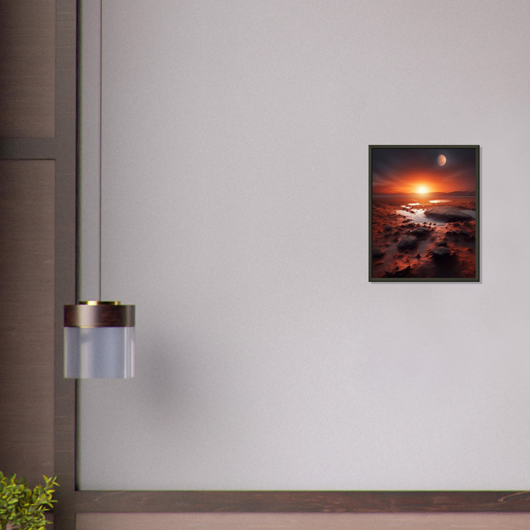 Premium Semi-Glossy Paper Metal Framed Poster - Sunset on Mars II