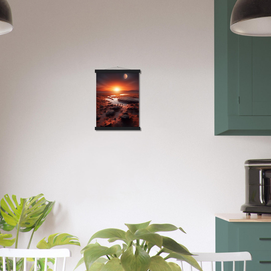 Classic Semi-Glossy Paper Poster with Hanger - Sunset on Mars II