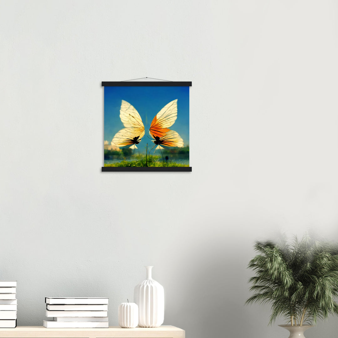 Classic Semi-Glossy Paper Poster with Hanger - Dreaming Butterflies II