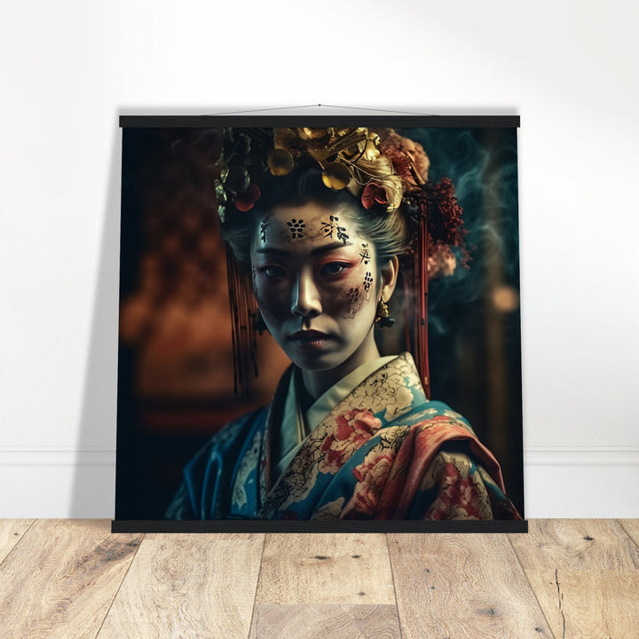 Premium Semi-Glossy Paper Poster with Hanger - Gaze of the Golden Geisha