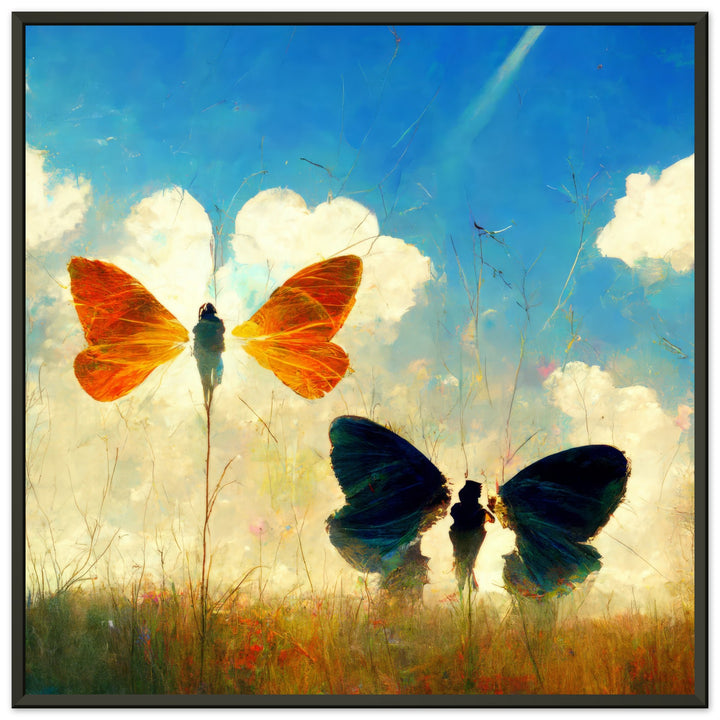 Classic Semi-Glossy Paper Metal Framed Poster - Dreaming Butterflies