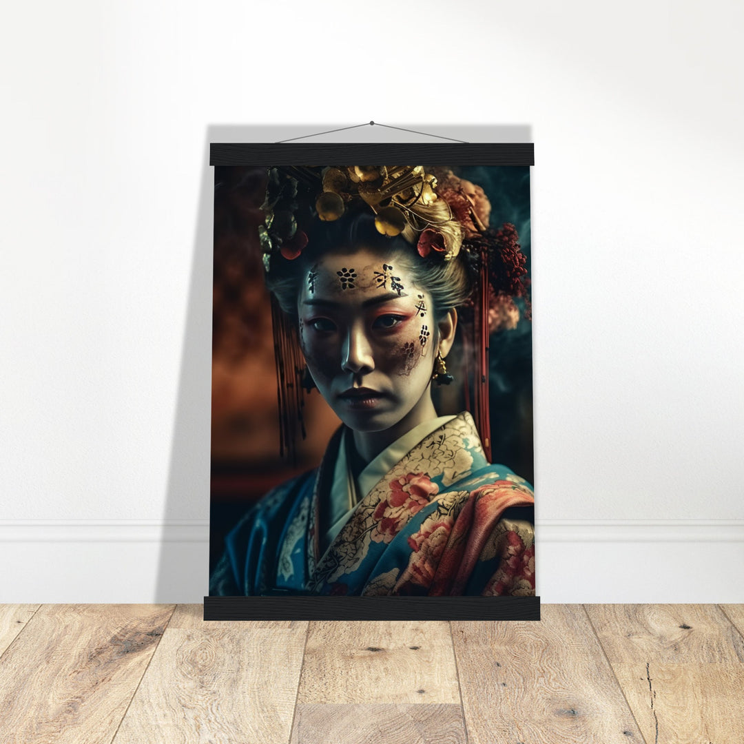 Premium Semi-Glossy Paper Poster with Hanger - Gaze of the Golden Geisha