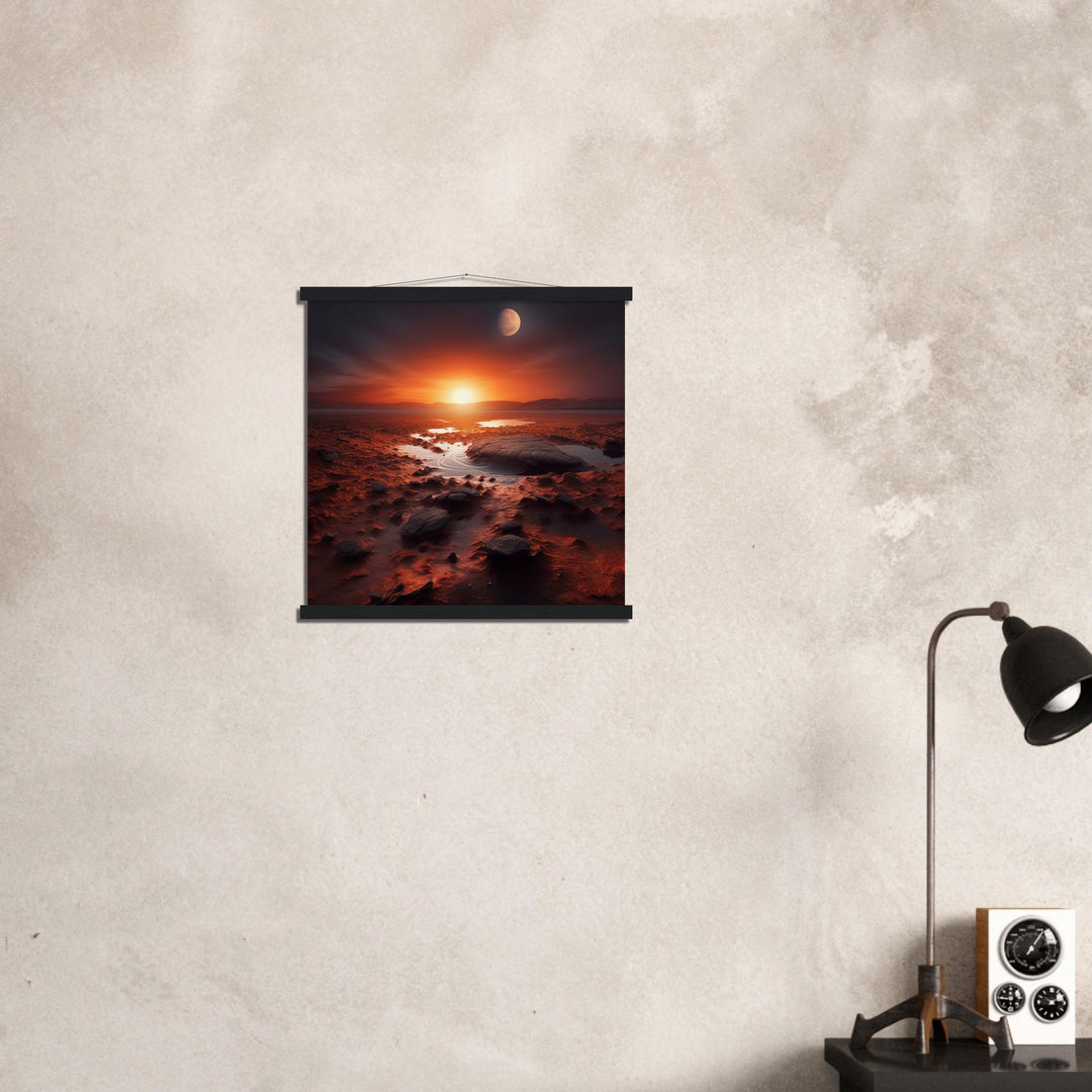 Museum-Quality Matte Paper Poster with Hanger - Sunset on Mars II