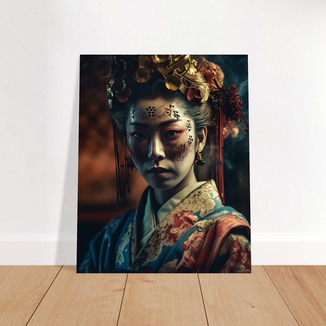 Premium Matte Paper Poster - Gaze of the Golden Geisha