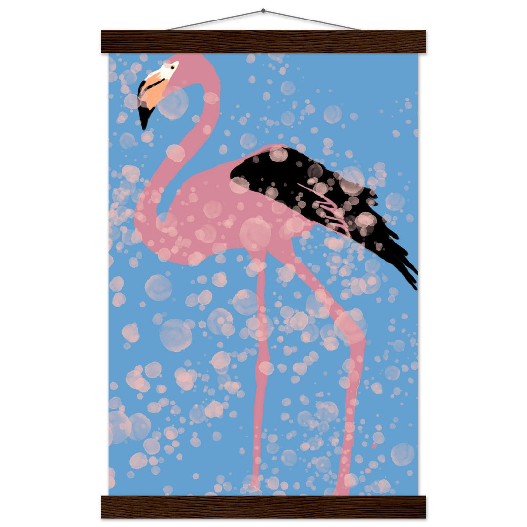 Premium Matte Paper Poster with Hanger - Pink Flamingo