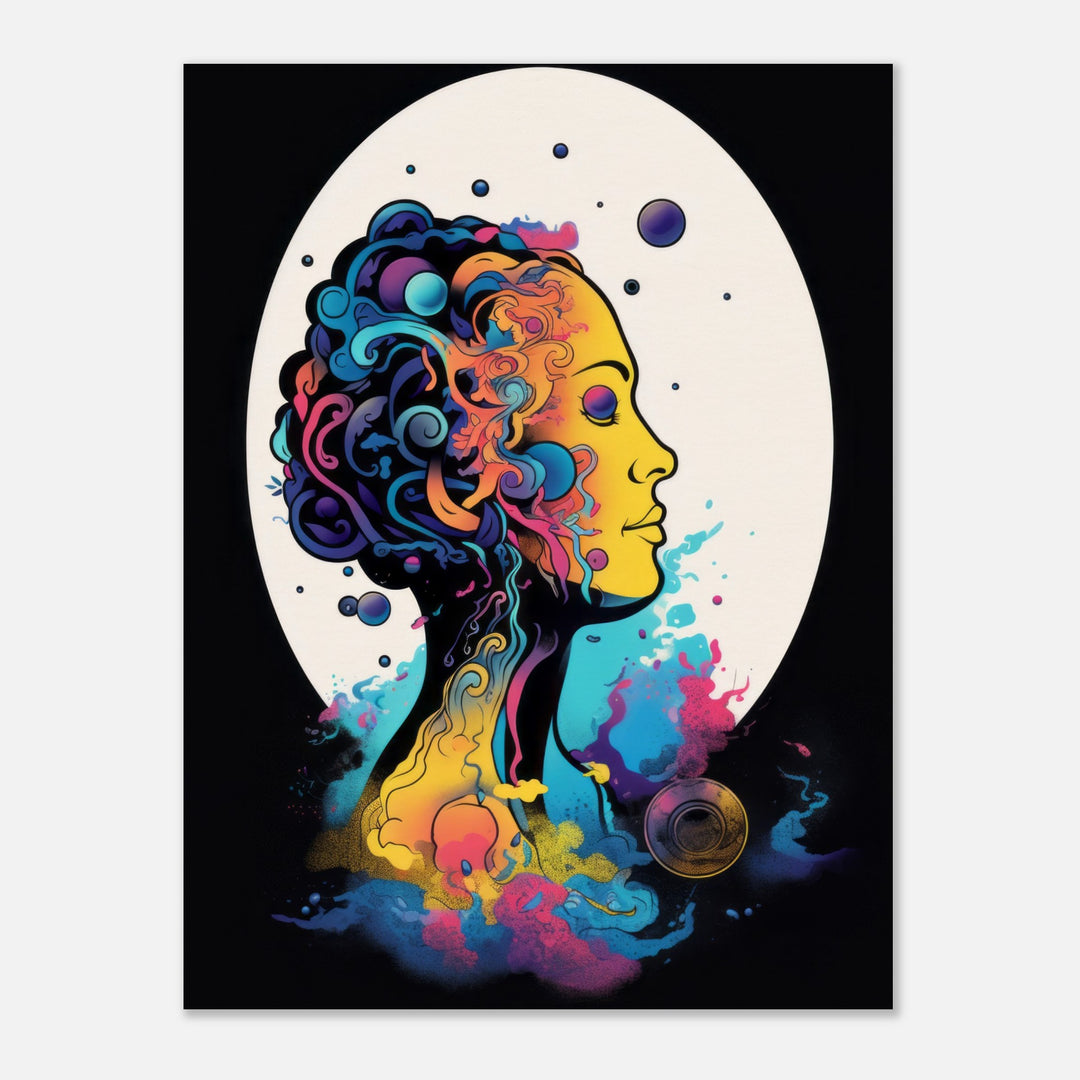 Museum-Quality Matte Paper Poster - Colour Art Hair Girl II