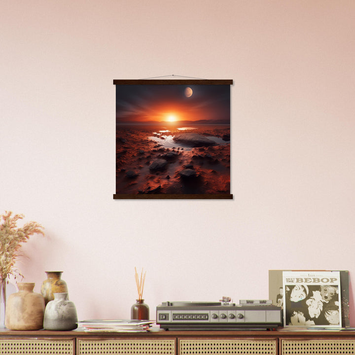 Premium Semi-Glossy Paper Poster with Hanger - Sunset on Mars II