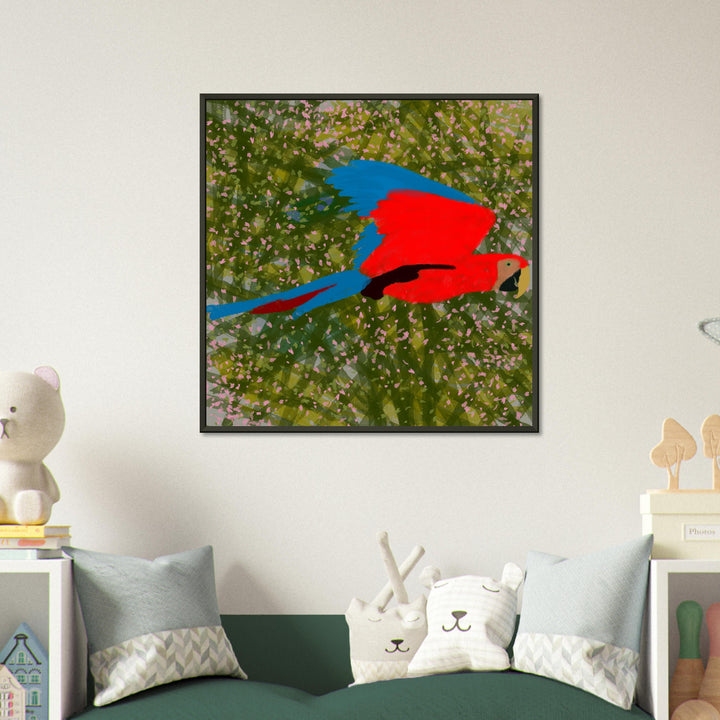 Premium Matte Paper Metal Framed Poster - Parrot Colourful