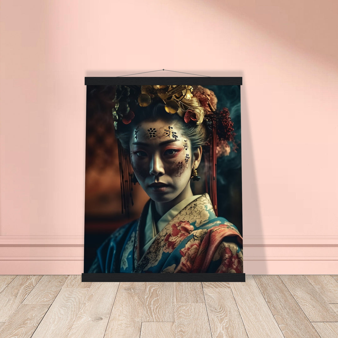 Premium Matte Paper Poster with Hanger - Gaze of the Golden Geisha