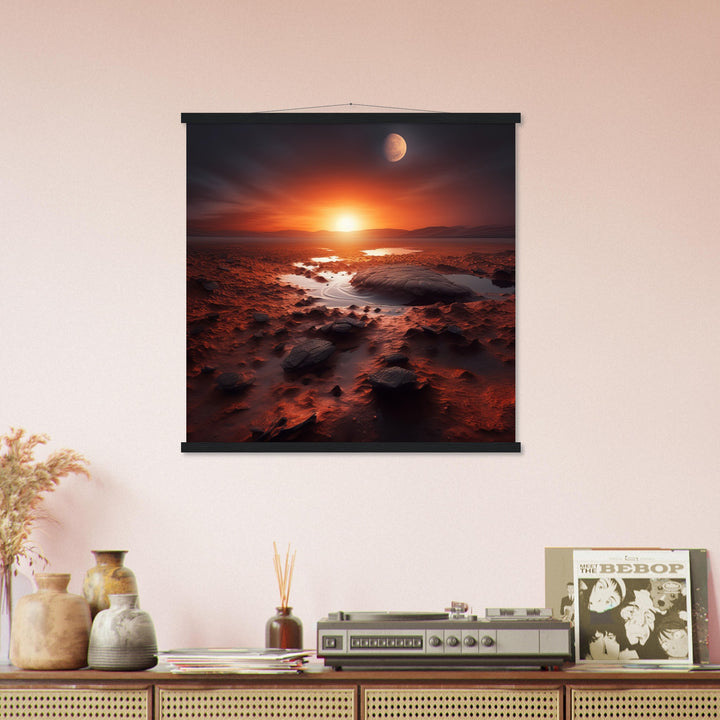 Premium Semi-Glossy Paper Poster with Hanger - Sunset on Mars II