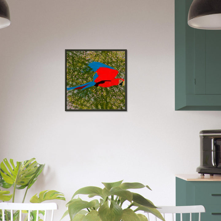 Premium Semi-Glossy Paper Metal Framed Poster - Parrot Colourful