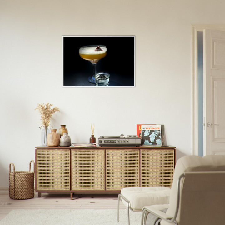 Premium Semi-Glossy Paper Wooden Framed Poster - Pornstar Martini