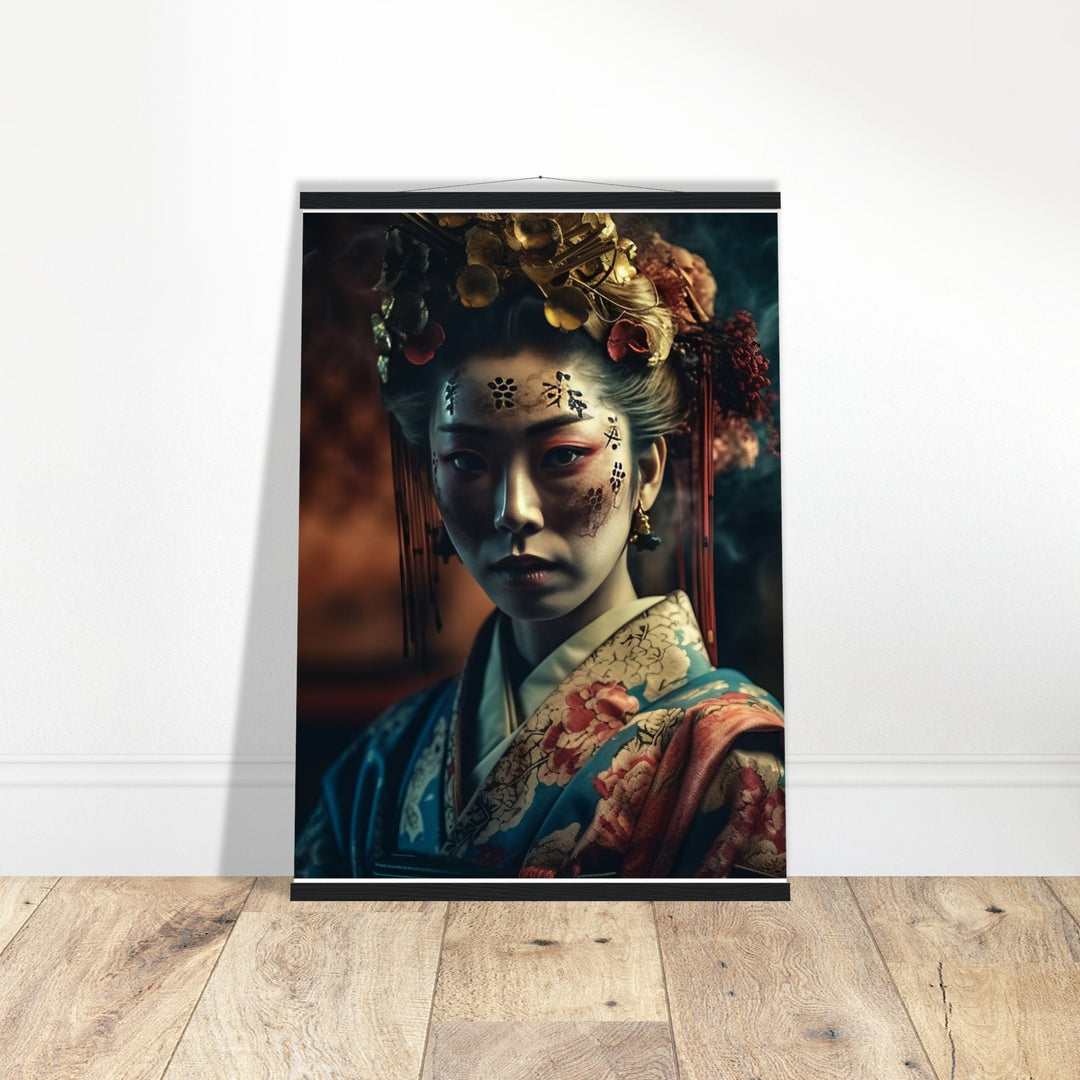 Premium Semi-Glossy Paper Poster with Hanger - Gaze of the Golden Geisha