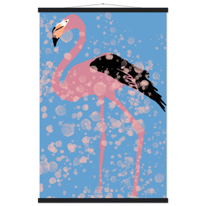 Classic Semi-Glossy Paper Poster with Hanger - Pink Flamingo