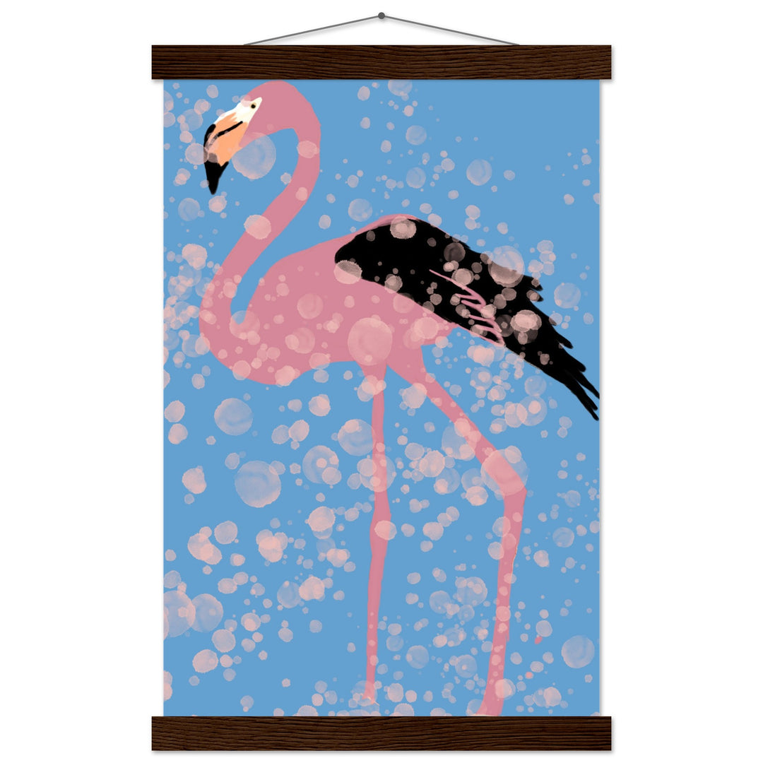 Classic Semi-Glossy Paper Poster with Hanger - Pink Flamingo