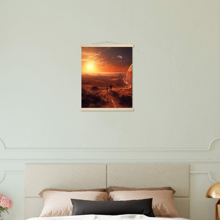 Classic Matte Paper Poster with Hanger - Sunset on Mars I