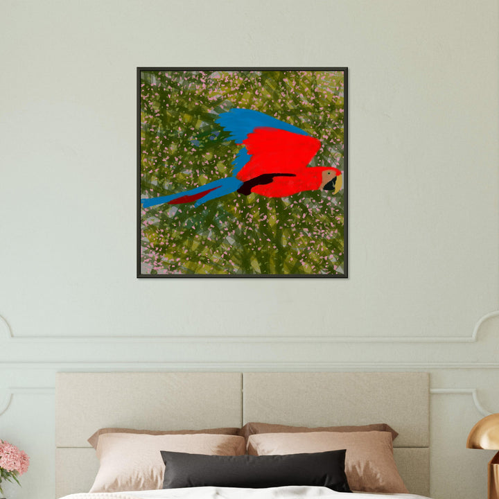 Classic Matte Paper Metal Framed Poster - Parrot Colourful