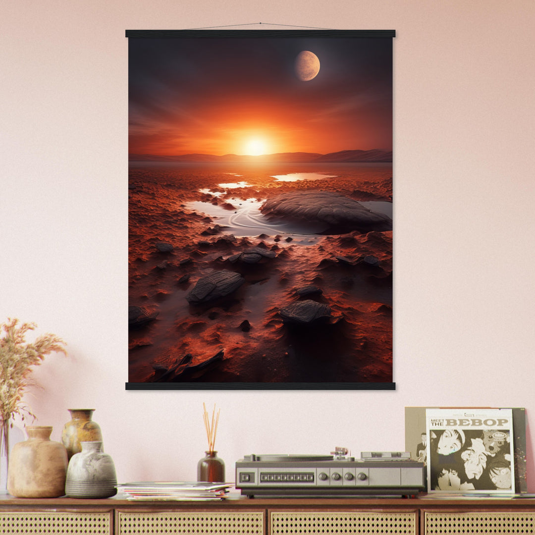 Premium Semi-Glossy Paper Poster with Hanger - Sunset on Mars II