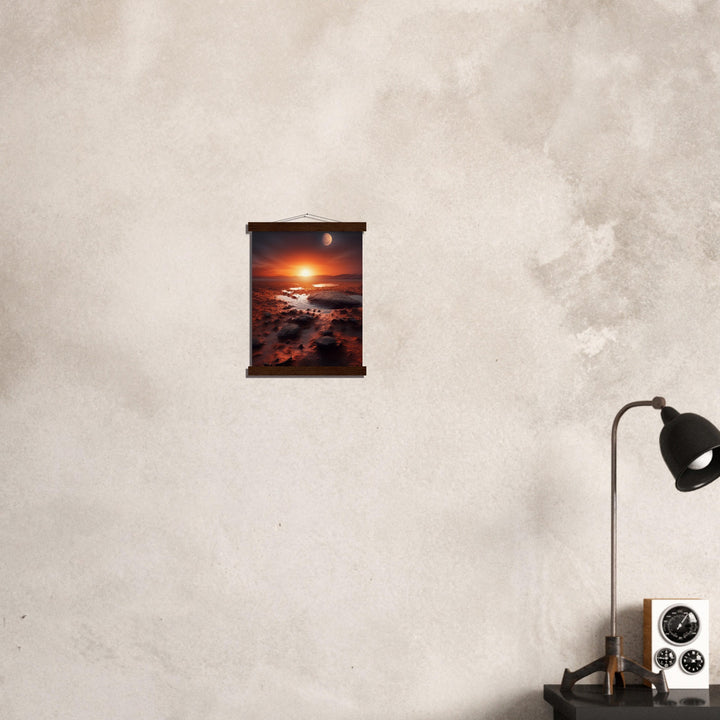 Museum-Quality Matte Paper Poster with Hanger - Sunset on Mars II