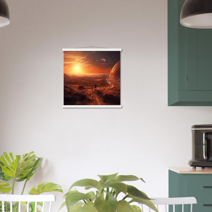 Classic Semi-Glossy Paper Poster with Hanger - Sunset on Mars I