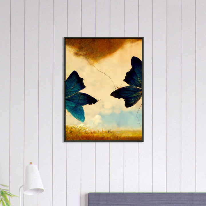 Classic Semi-Glossy Paper Metal Framed Poster - Dreaming Butterflies III