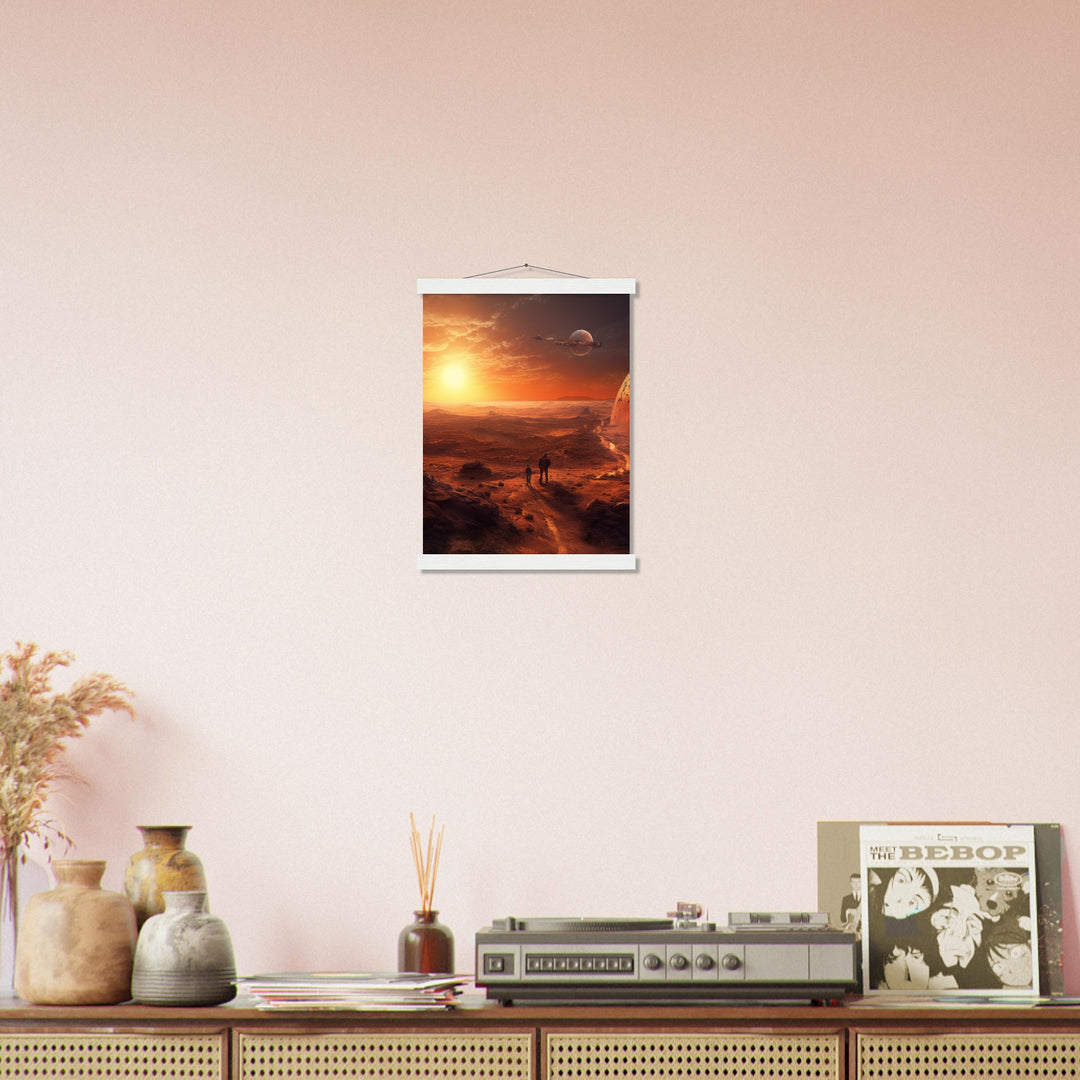 Premium Semi-Glossy Paper Poster with Hanger - Sunset on Mars I