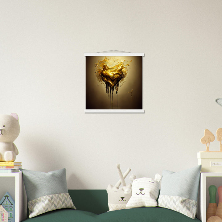 Museum-Quality Matte Paper Poster with Hanger - Heart of Gold Melted