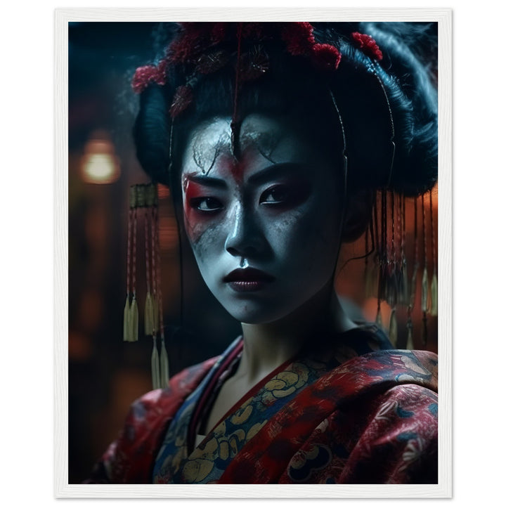 Classic Matte Paper Wooden Framed Poster - Allure of a Geisha