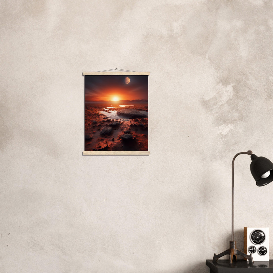 Museum-Quality Matte Paper Poster with Hanger - Sunset on Mars II