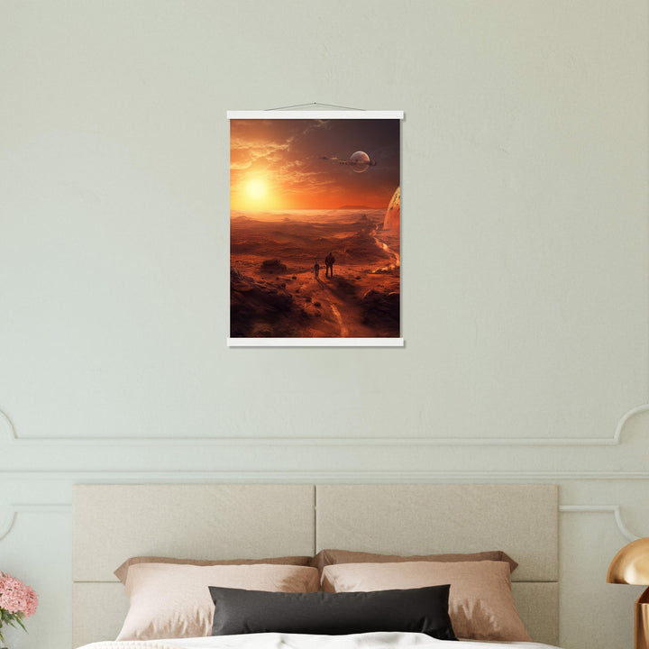 Classic Matte Paper Poster with Hanger - Sunset on Mars I