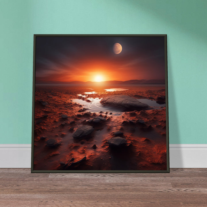 Premium Matte Paper Metal Framed Poster - Sunset on Mars II