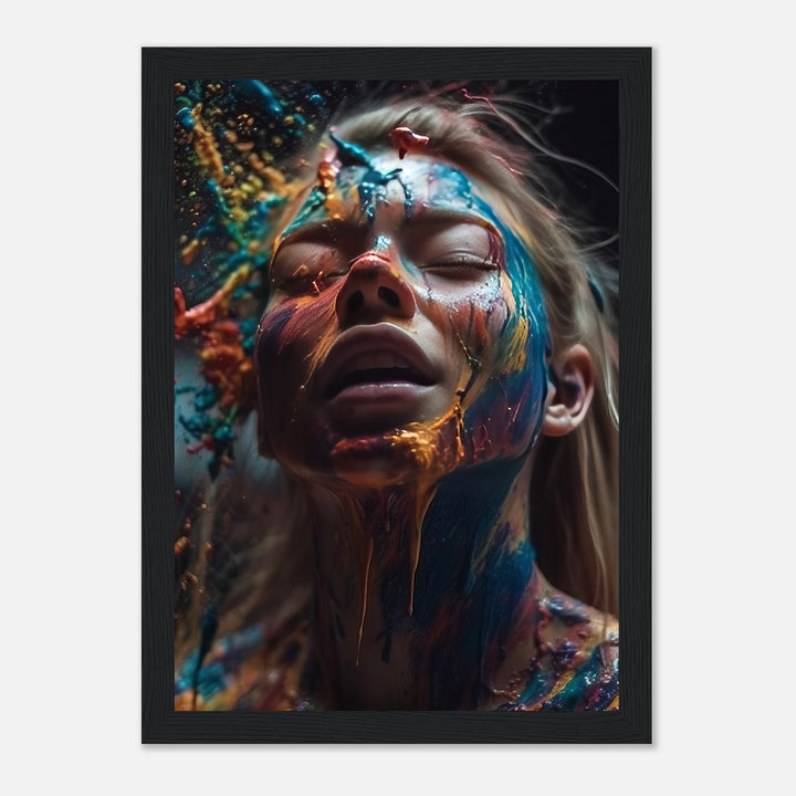 Premium Matte Paper Wooden Framed Poster - Colourful Imagination