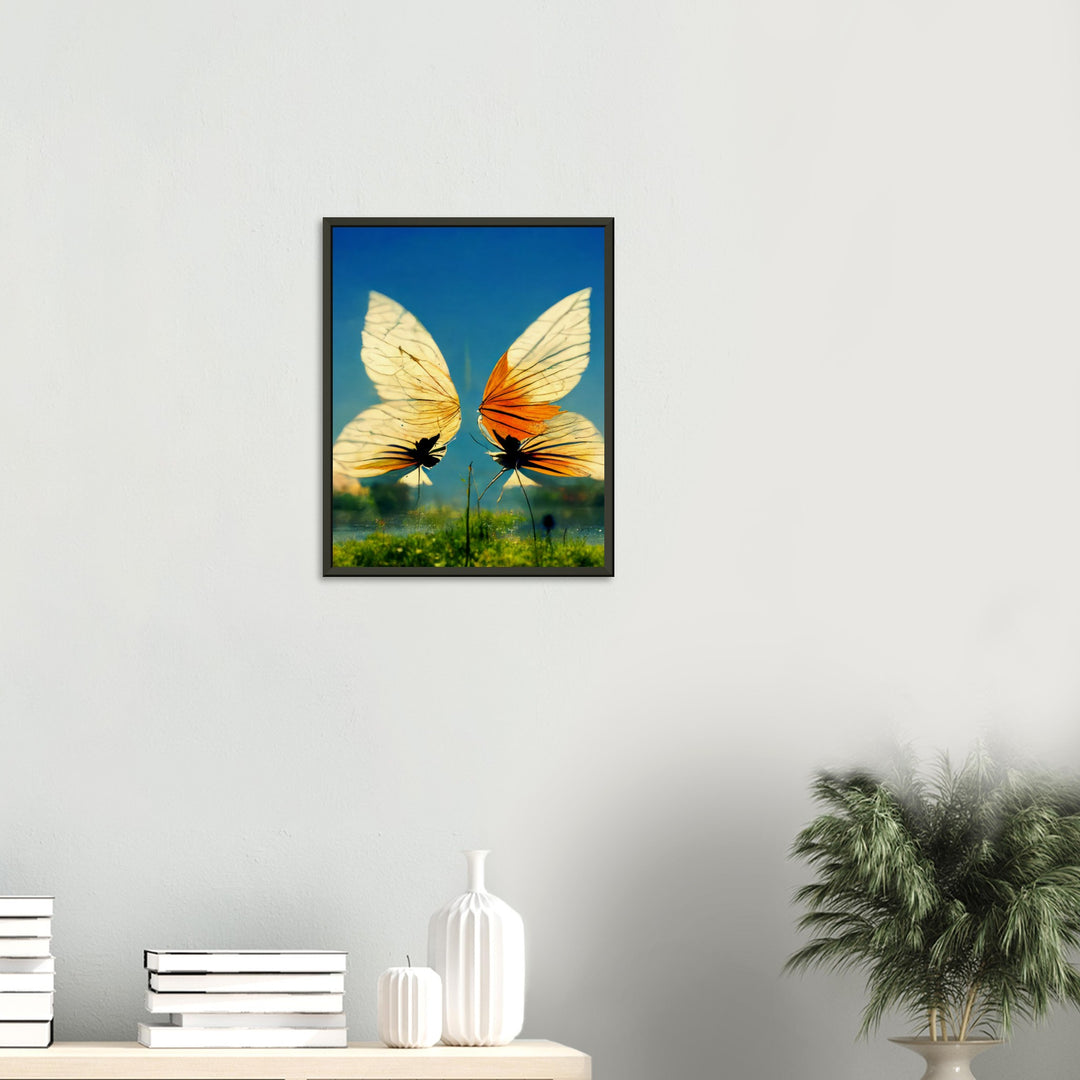 Museum-Quality Matte Paper Metal Framed Poster - Dreaming Butterflies II