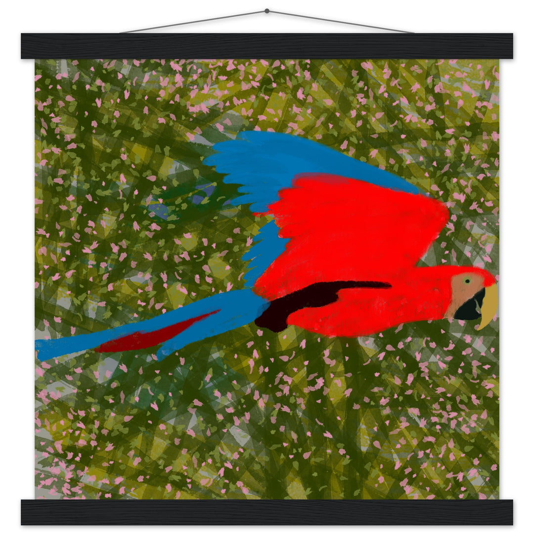 Premium Matte Paper Poster with Hanger - Parrot Colourful