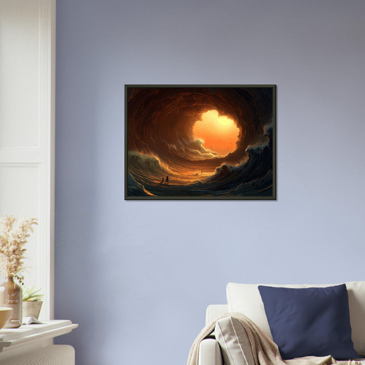 Premium Matte Paper Metal Framed Poster - Abyssal Grotto Wave