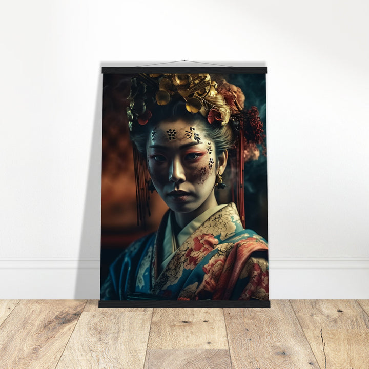 Premium Semi-Glossy Paper Poster with Hanger - Gaze of the Golden Geisha