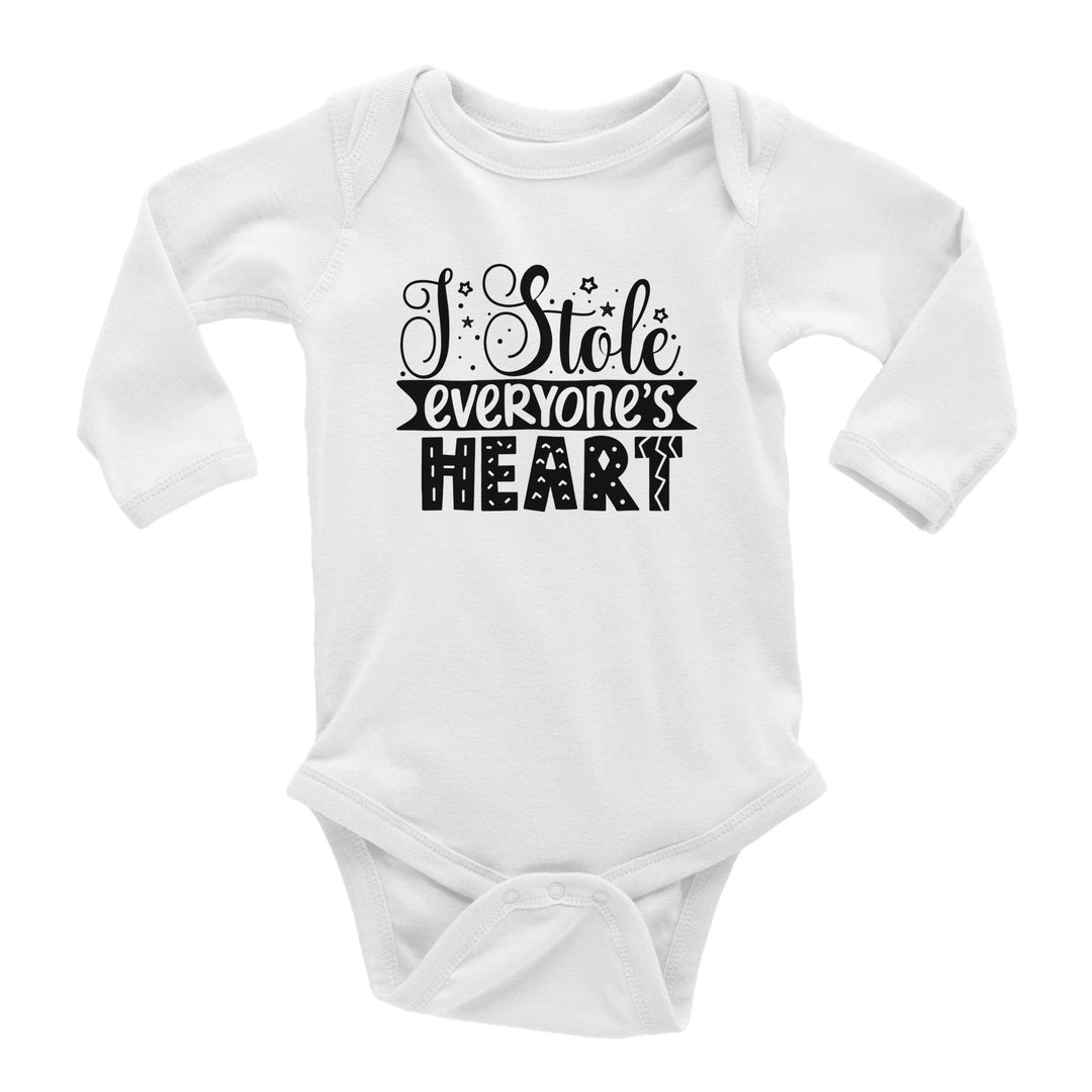 Classic Baby Long Sleeve Bodysuit - I stole everyone's heart