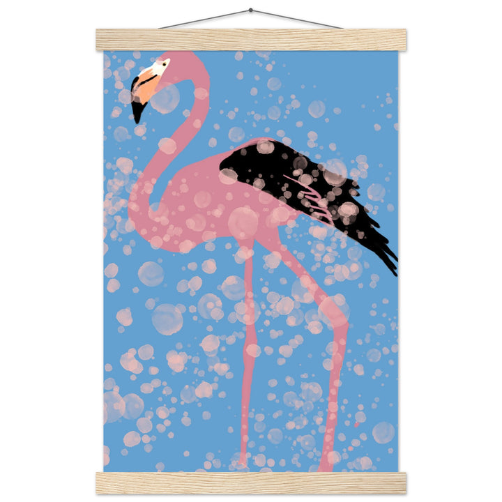 Classic Semi-Glossy Paper Poster with Hanger - Pink Flamingo