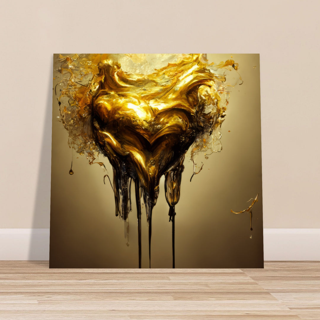 Aluminium Print - Heart of Gold Melted