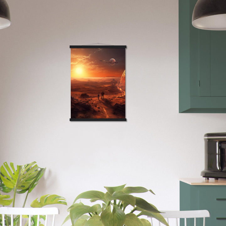 Classic Semi-Glossy Paper Poster with Hanger - Sunset on Mars I