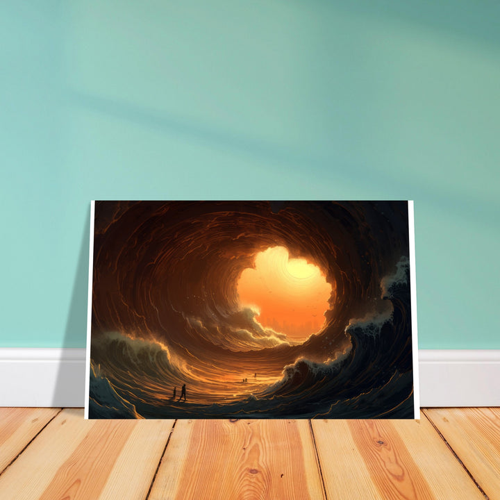 Premium Matte Paper Poster - Abyssal Grotto Wave