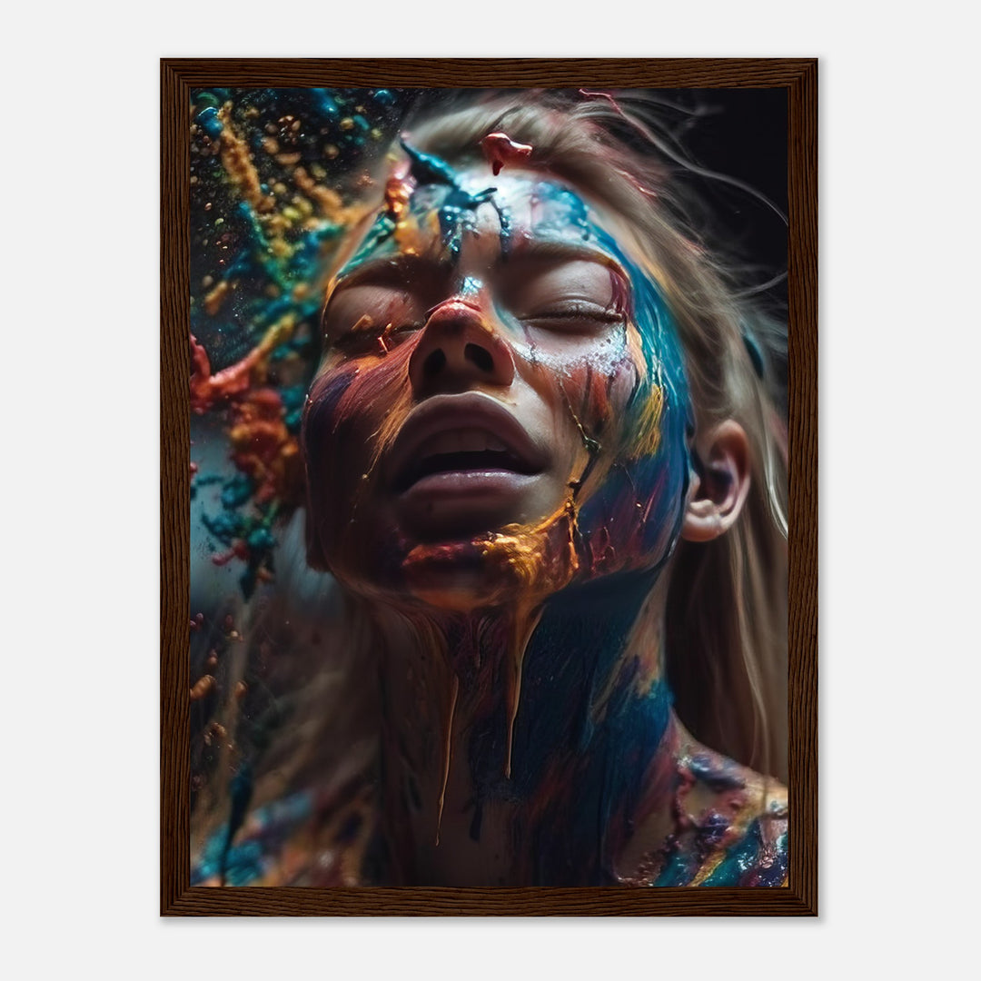 Premium Matte Paper Wooden Framed Poster - Colourful Imagination