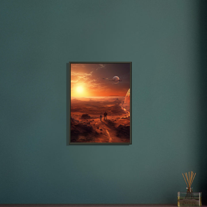 Classic Matte Paper Metal Framed Poster - Sunset on Mars I