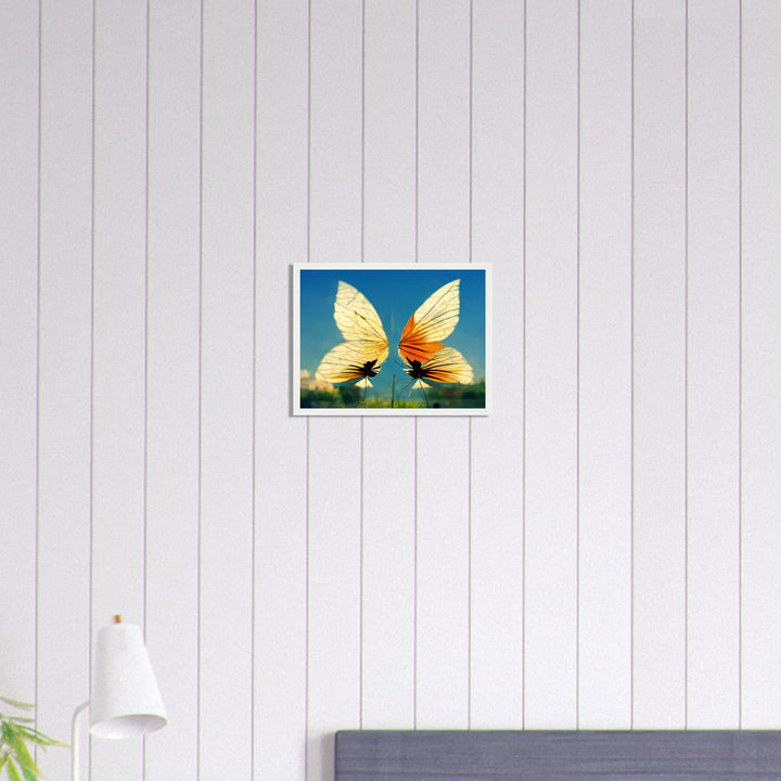 Premium Semi-Glossy Paper Wooden Framed Poster - Dreaming Butterflies II