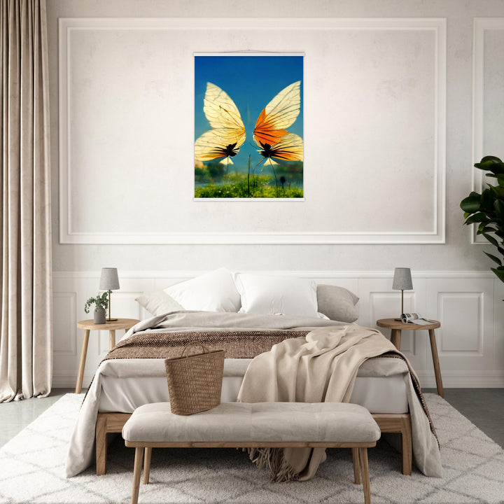 Premium Semi-Glossy Paper Poster with Hanger - Dreaming Butterflies II