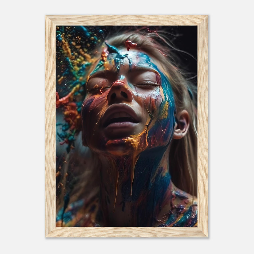 Premium Matte Paper Wooden Framed Poster - Colourful Imagination