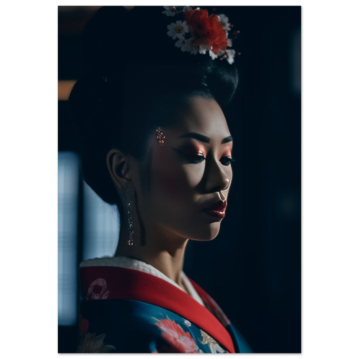 Premium Matte Paper Poster - Geisha's Solitude