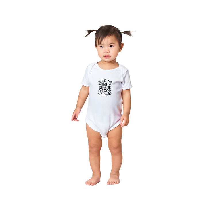 Classic Baby Short Sleeve Bodysuit - Hold me tight kiss me good night