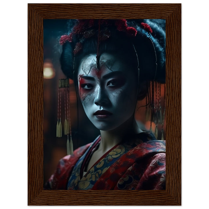 Premium Matte Paper Wooden Framed Poster - Allure of a Geisha